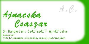 ajnacska csaszar business card